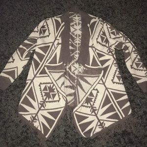 Aztec printed cardigan